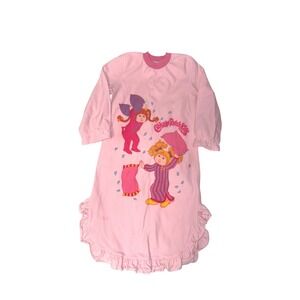 Vintage Cabbage Patch Kids Pink Nightgown Ruffle Pillow Fight Graphic 80s sz 5/6